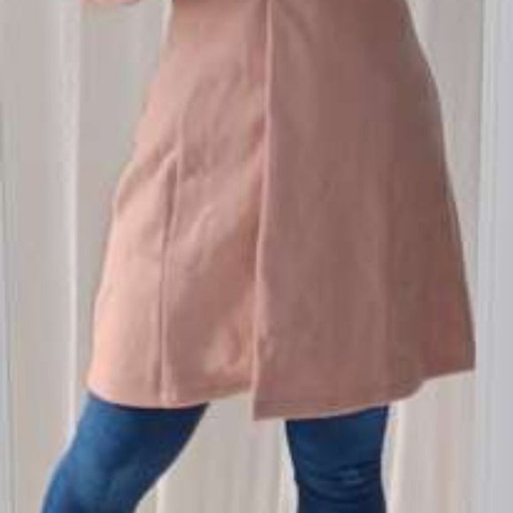 Classic Contemporary business Chic Pink Trench Coat - Picture 8 of 11